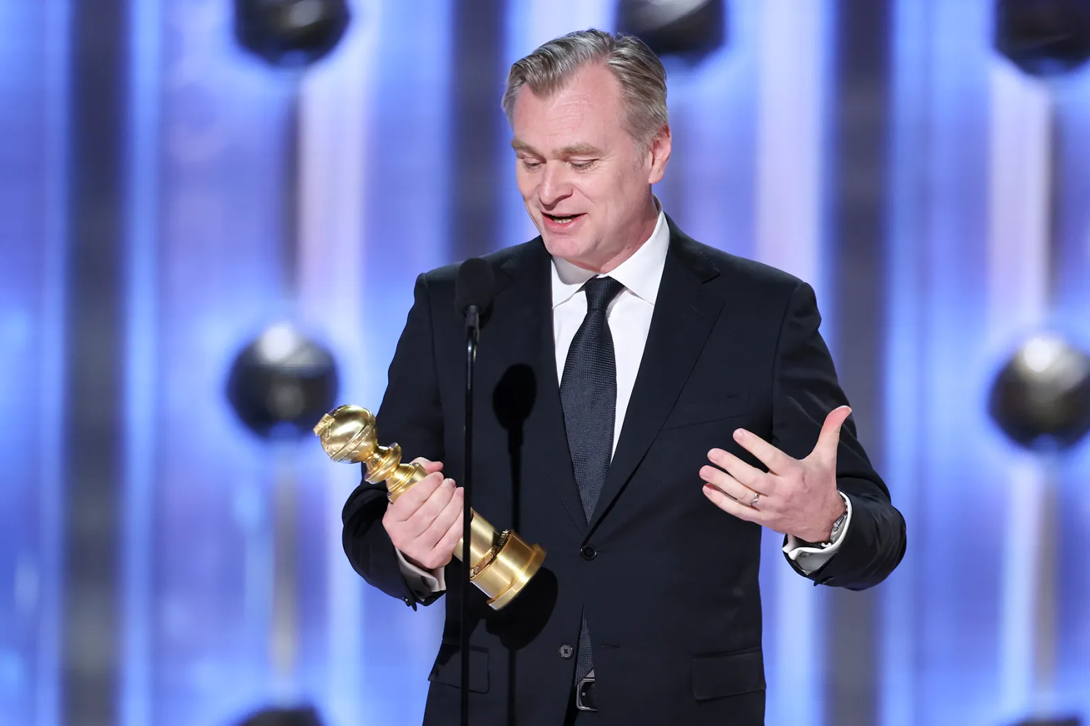 Foto: Christopher Nolan con su Globo de Oro